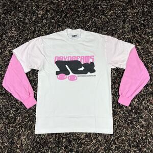 VIDEO STORE APPAREL White 'Daydreams' Long Sleeve T-Shirt Men’s Sz S New